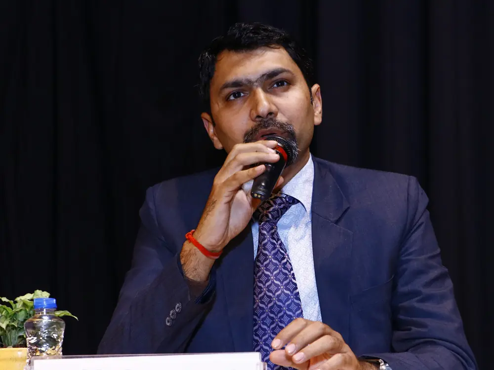 Sony Goyal speaking at a panel discussion